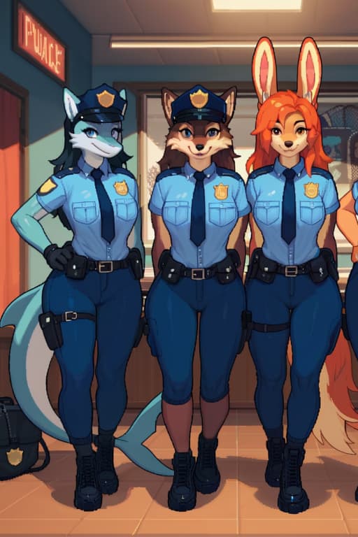 Departemen Polisi Anthrostate - Petugas manusia pertama di dunia polisi wanita antro, menghadapi bahaya, prasangka, dan ketertarikan