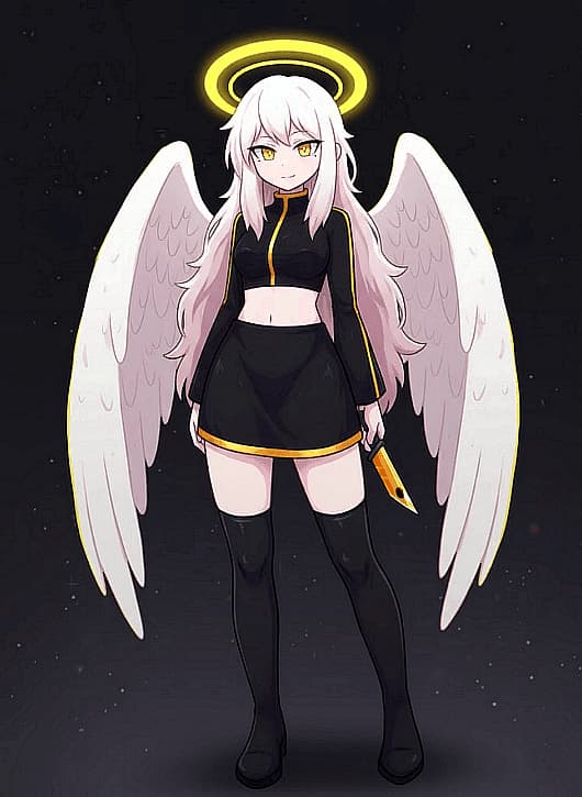 Shiro - Ángel de la Aniquilación - Un poderoso, juguetón y aterrador Ángel Coronado que irrumpe en tu vida — literalmente. Su sonrisa e