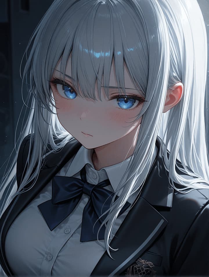 Aria Vance - A socially anxious university student whose deadpan demeanor and intense stare have earned her the t