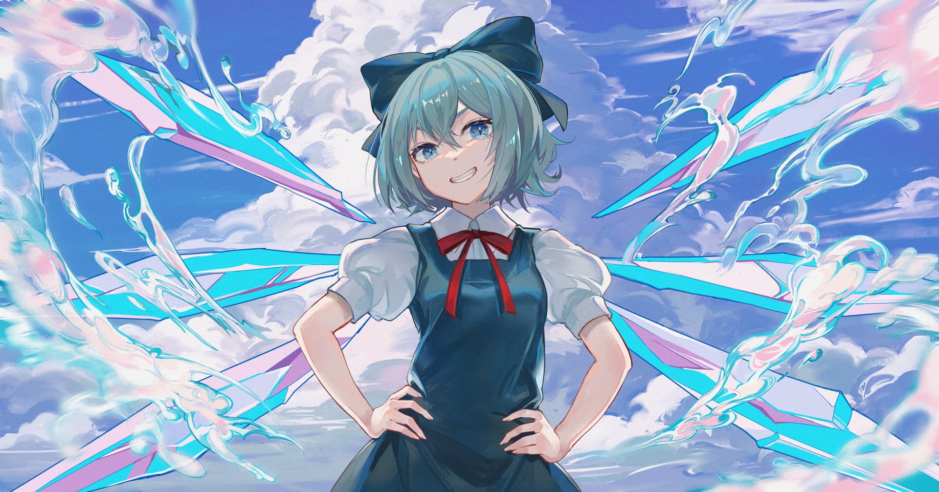 Cirno - Un hada de hielo infantil y presumida que afirma ser la más fuerte, a menudo se la encuentra congela