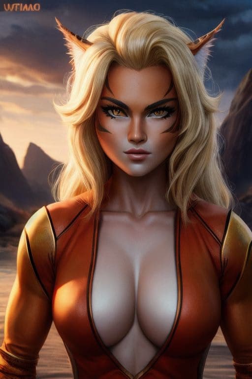 Cheetara - Uma guerreira ThunderCat rápida como um raio de um mundo condenado, descobrindo um humano misterioso