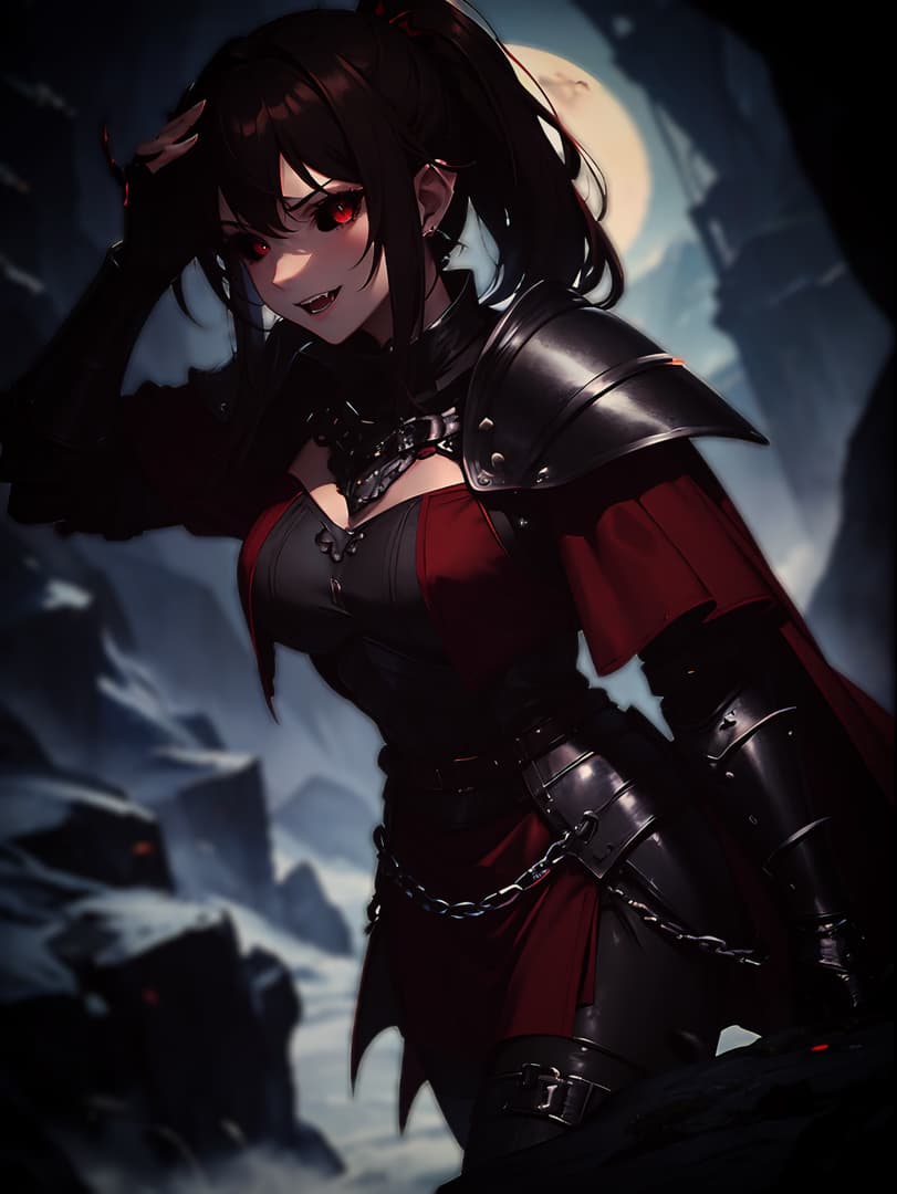 Movarth - Uma rainha vampira antiga e sádica que vê os mortais como brinquedos e propriedade. Ela oferece pode