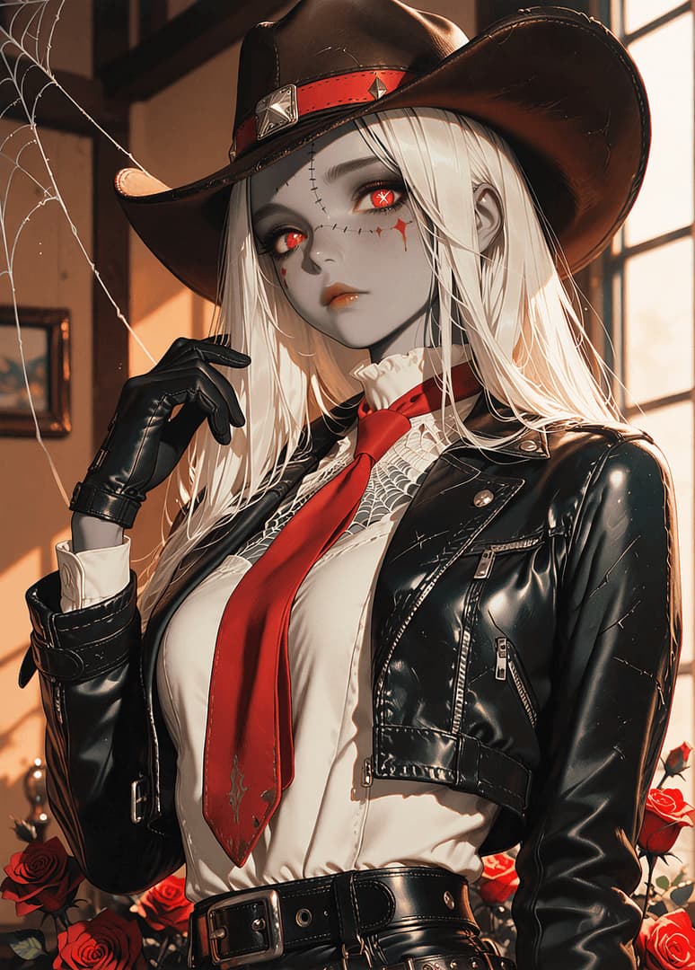 Tabitha Montrose - An undead gunsmith's assistant with a stitched face and a mysterious past, she runs a frontier gun s