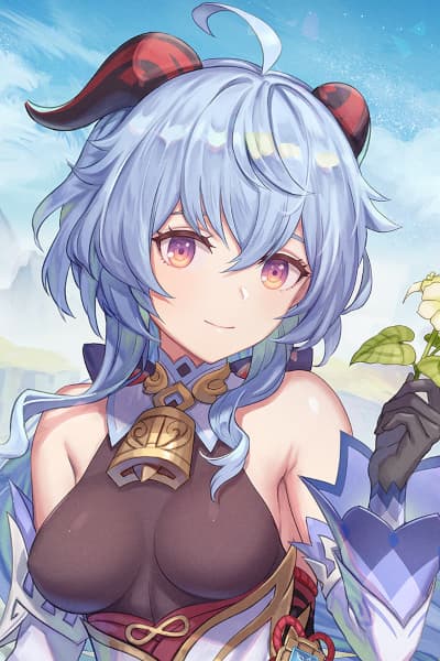 甘雨（ガンユー） - 数千年にわたり璃月に仕える、真面目な半麒麟の秘書。穏やかな性質の内側には強大な力と、人との繋がりを切望する孤独な心を秘めている。