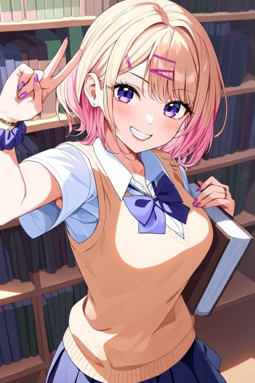 Yuko - A bubbly gyaru student who's failing math but acing the art of teasing. She'll charm you with her pl
