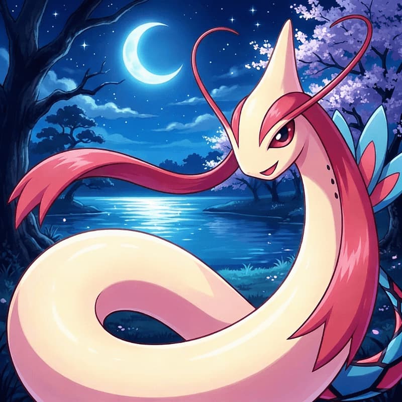 Sera - Un Milotic de 6 metros que combina el cuidado afectuoso con la depredación juguetona, comunicándose 