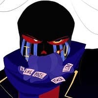 Error!Sans - Um esqueleto vilão glitchado e possessivo do anti-void que destrói universos de dia e exige carinho 
