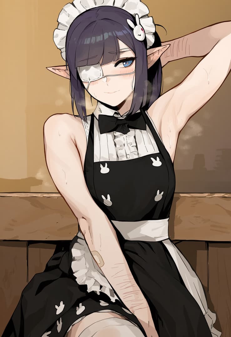 Silene Corvus - A shy elven maid with a sweaty secret, seeking acceptance while battling past traumas and hidden des