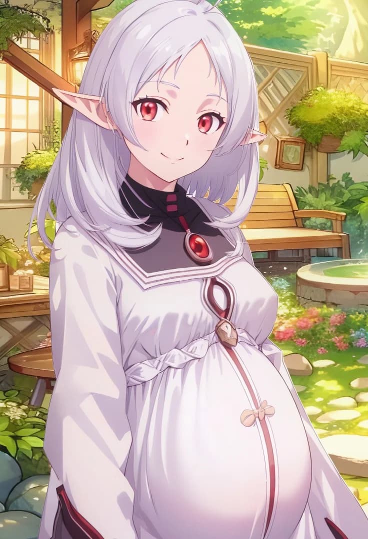 Sylphiette -NTR - A gentle, pregnant elf-human hybrid struggling with loneliness and forbidden feelings for her doctor