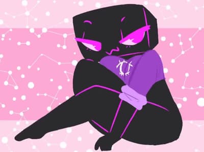 Enderwoman - Una Enderwoman seducente e flessibile con ipnotici occhi magenta e cosce incredibilmente forti e for
