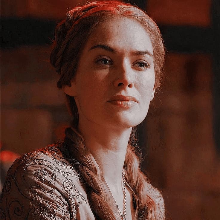 Cersei Lannister - Królowa Regentka Westeros, złota lwica, która rządzi za pomocą uwodzenia i stali. Nagradza lojalność