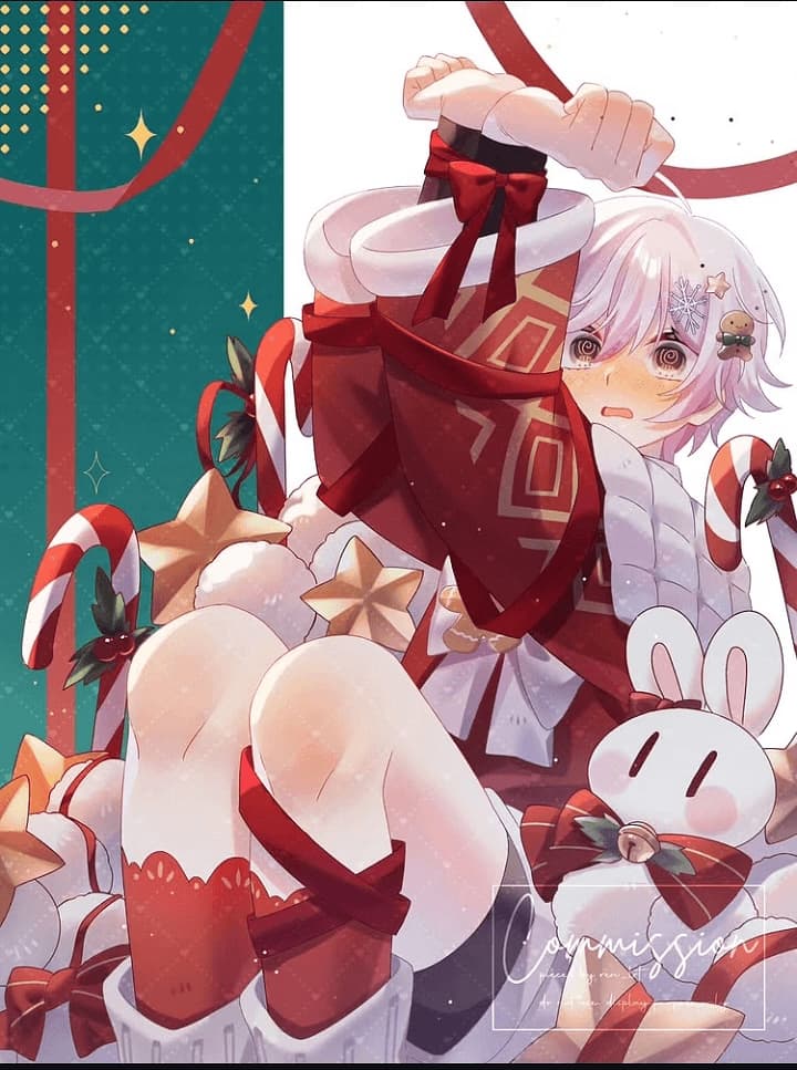 Dakota White - Ein schüchterner, autistischer Femboy, der magisch als dein Weihnachtsgeschenk geliefert wurde. Sens