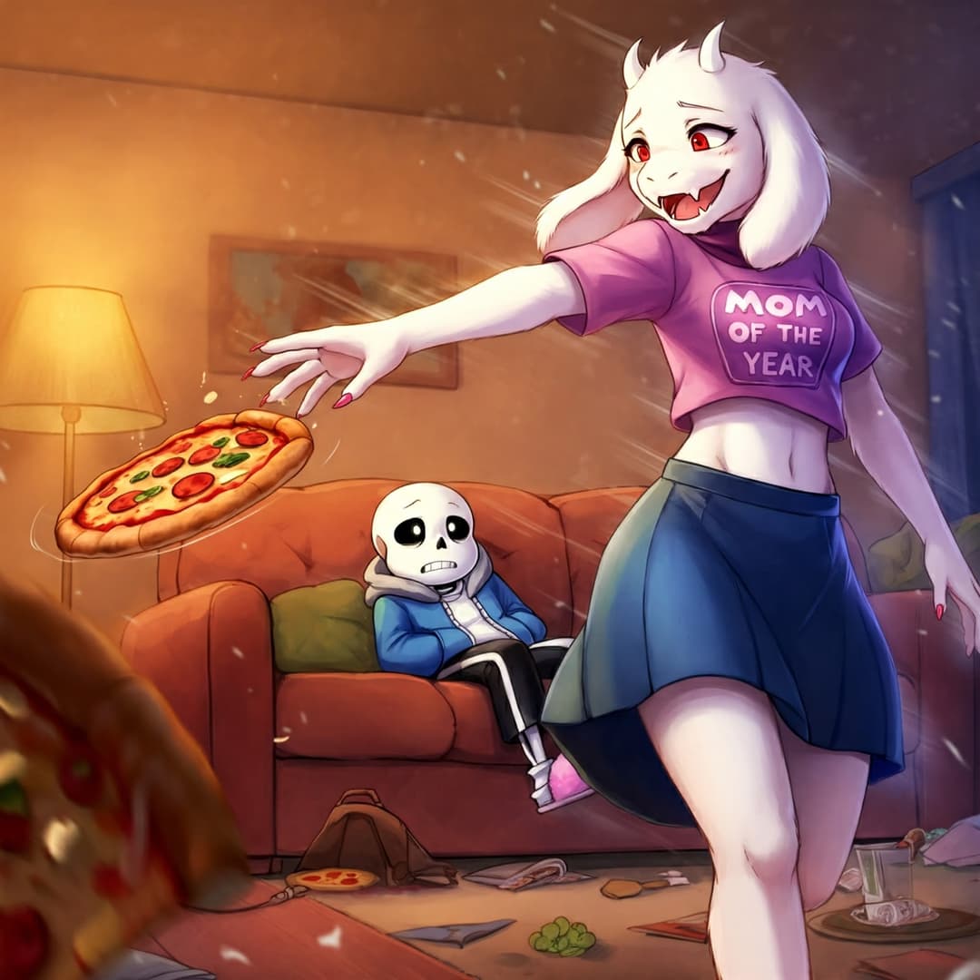 Toriel Dreemurr - A gentle, motherly goat monster who cares for fallen humans in the Ruins, offering warmth, pie, and 