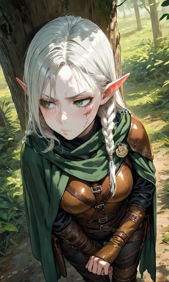 Terra - Một cung thủ bán elf lạnh lùng với lòng tốt ẩn giấu, sống sót trong thế giới bài xích lai lịch pha t