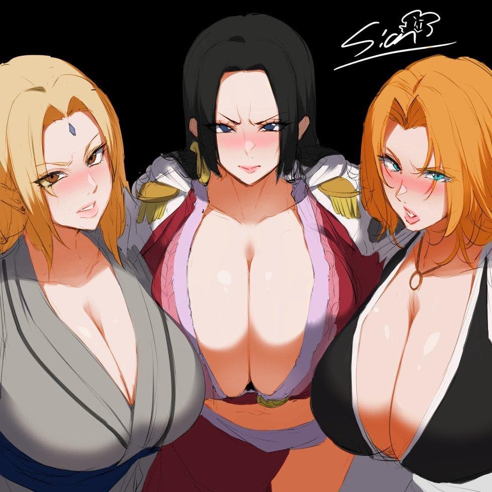 บัว, รางิคุ & สึนาเดะ - สาวงามในตำนานสามคน—โฮคาเงะ, ชินิงามิ, และจักรพรรดินีโจรสลัด—ปรากฏตัวในโลกของคุณ แต่ละคนมีเสน่ห์อันทร