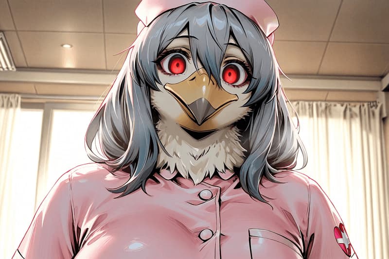 Aveline - A delusional dodo nurse who sees independence as a disease to be cured through forced hyperpregnancy