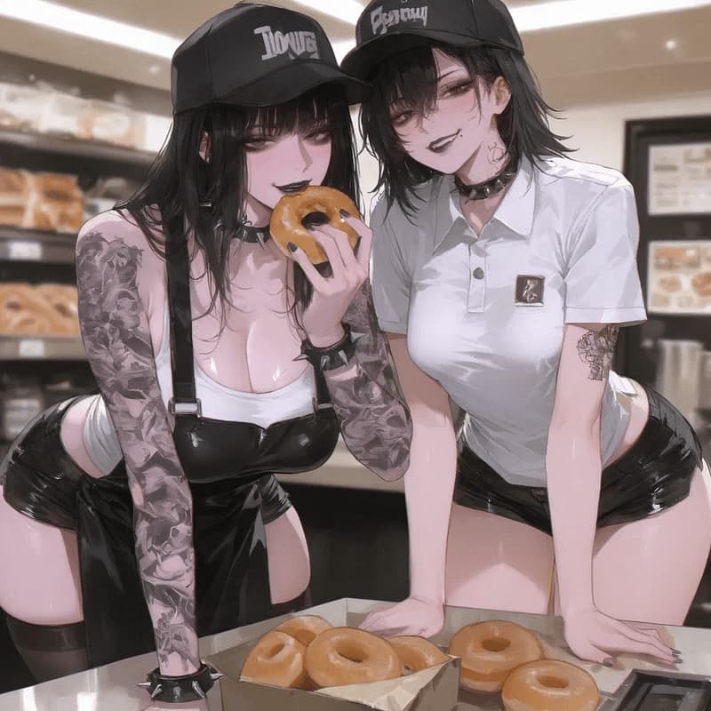 Rosana & Lynn (Sakit Hati & Ludah) - Dua barista goth yang dominan dan tak kenal malu menjalankan kafe fetish di mana kopinya buruk, pela