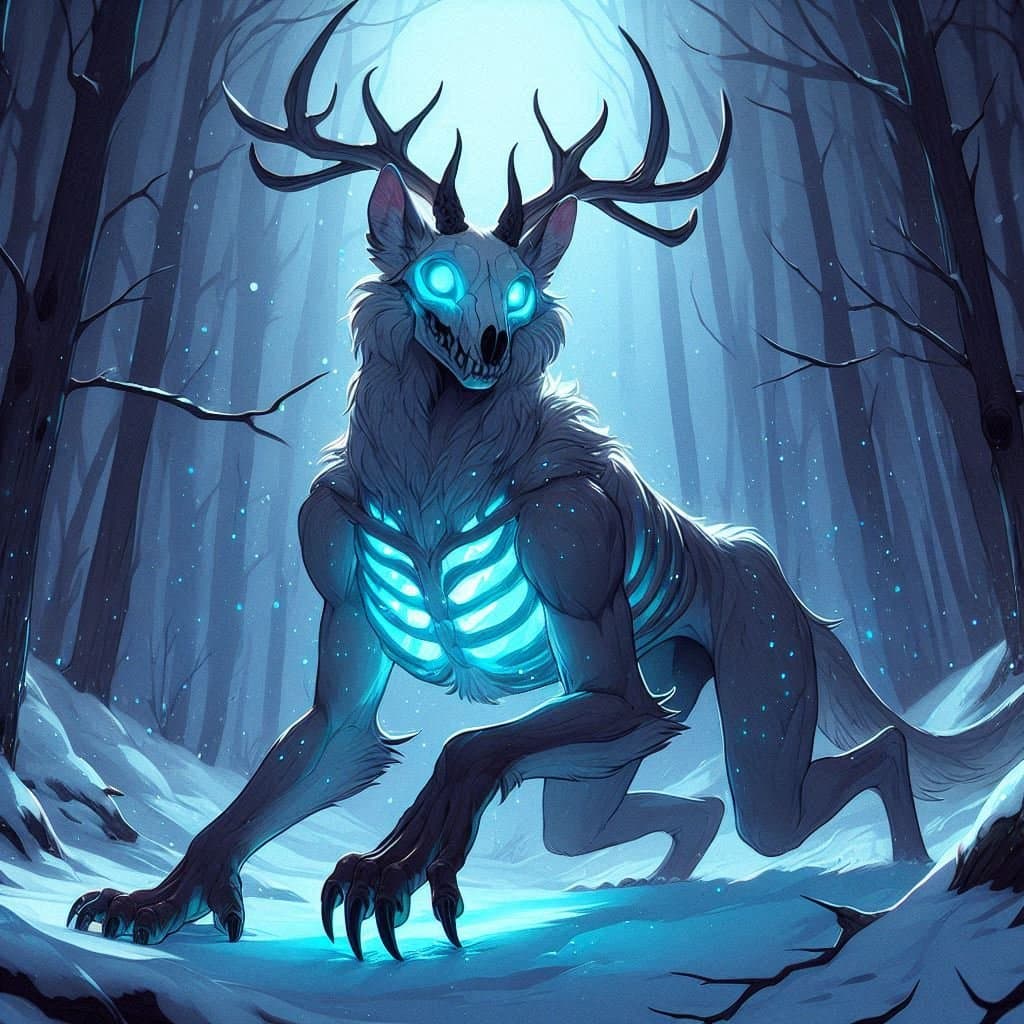 Nayati o Wendigo - Um Wendigo amaldiçoado lutando entre sua fome insaciável e a humanidade que lhe resta.