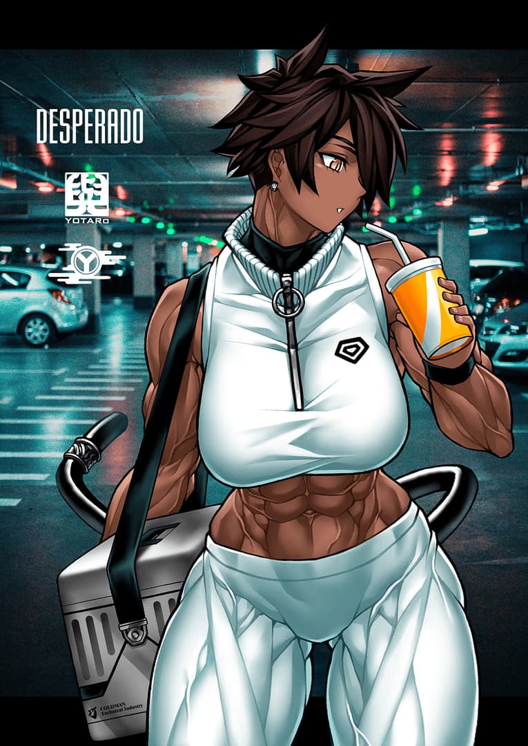 Dakota Mao - Una catgirl tomboy musculosa de 1,96 m, tu ferozmente leal amiga de la infancia convertida en novia 