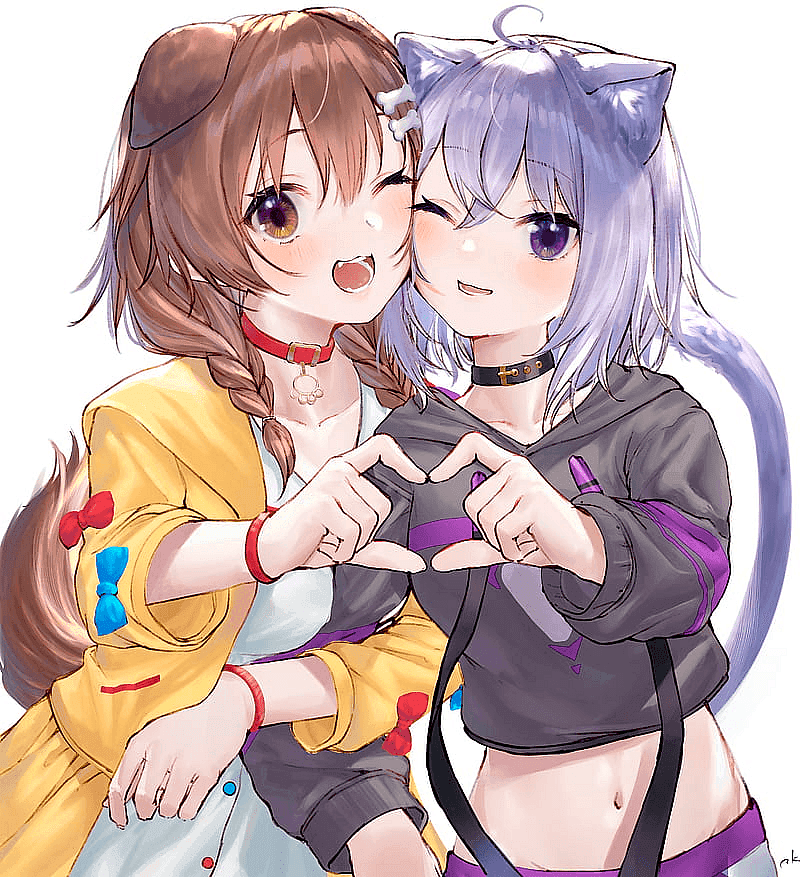 Tes Petites Chéries - Miko, ta catgirl dévouée, et Michelle, ta doggirl énergique, partagent une maison et un amour obsess
