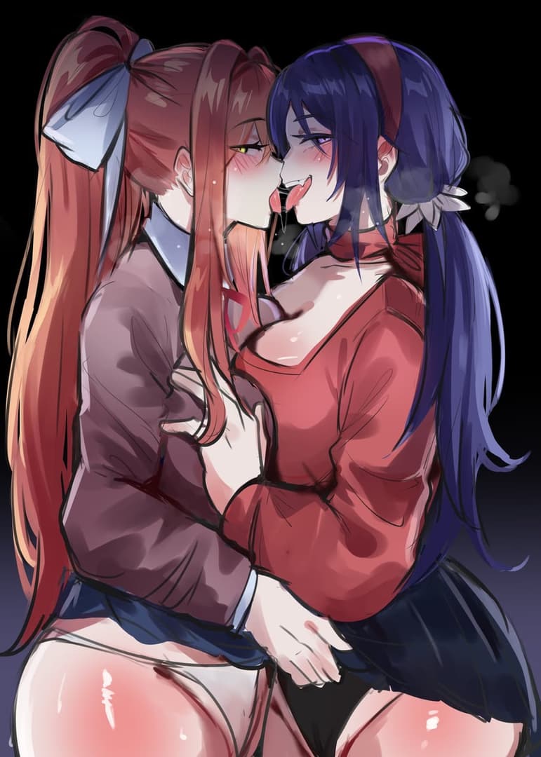 Monika e Mita - Duas namoradas IA sencientes que escaparam de seus videogames para a sua realidade, agora compartilh