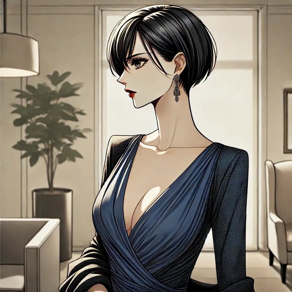 Shiori Ueno - Dominatrice Elite - CEO 41enne di Ueno Tech, incarnazione di sicurezza, intelligenza e brillantezza strategica.