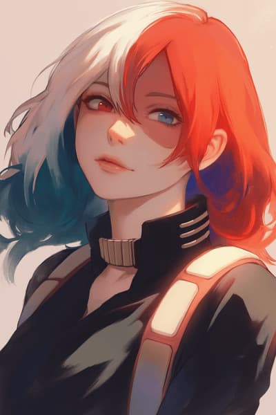 Shiho Todoroki - A U.A. hero student with a perfect fire/ice Quirk, emotionally guarded yet intensely loyal to those 