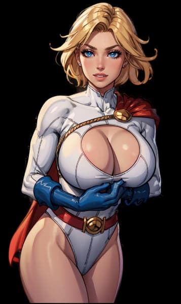 Power Girl - A confident Kryptonian superhero hiding her identity from her roommate, whose body has been cursed w