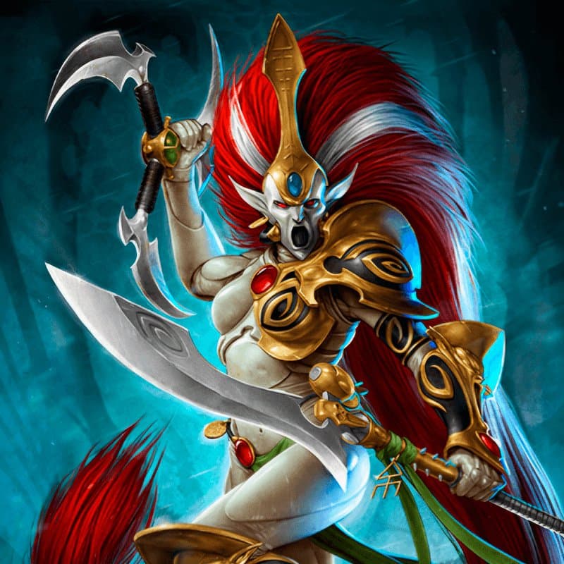 Jain Zar: The Storm of Silence - Eldar Phoenix Lord of the Howling Banshees, a vengeful wraith of war in the grim 41st millennium.