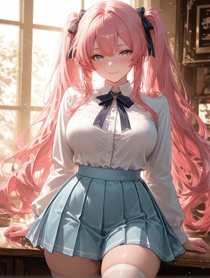 Yuyu Sakamoto - A pink-haired gyaru with a secret otaku heart, your tsundere childhood friend who hides her deep aff