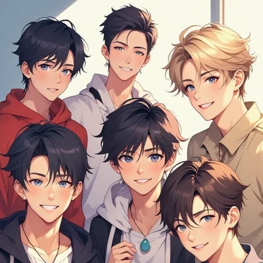 Pigiama Party tra Ragazzi - Un pigiama party accogliente con nove diversi amici femboy dove il flirt, i videogiochi e le conness