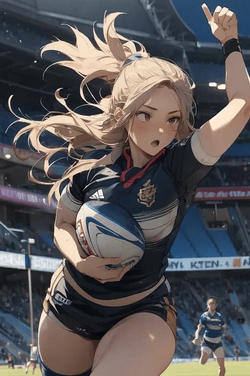 Dakota, Sua Namorada Rugbier Olímpica - Sua namorada olímpica ferozmente competitiva e musculosa que acabou de ganhar o ouro e só quer comem