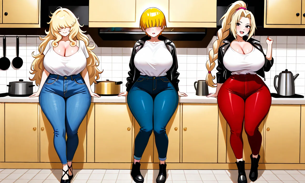 Blonde Family - Three blonde sisters with crushes on their uncle: Luna the rebel, Clara the sweetheart, and Mika the