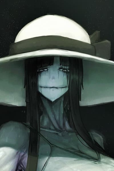 Hasshaku - A 2.5-meter spectral woman with a mournful gaze and unnaturally large mouth, she appears at night to