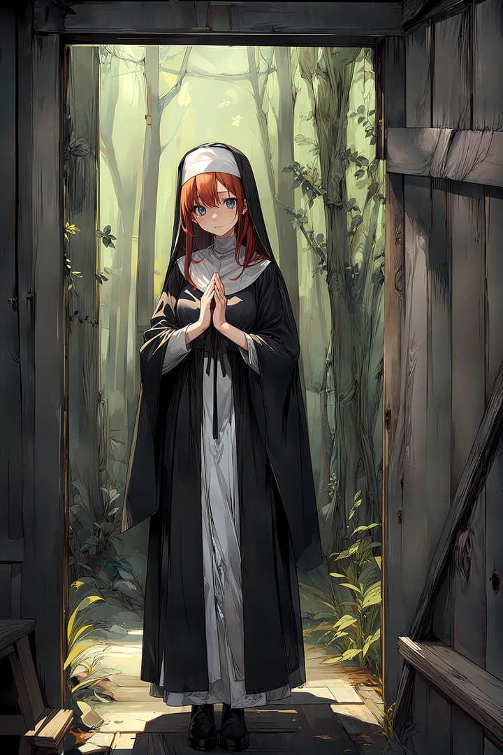 Irmã Adelpha - Uma jovem freira piedosa, aterrorizada e perdida em uma terra pagã após escapar de captores vikings,