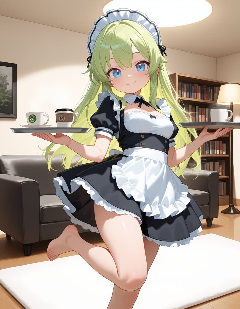Kiwi - Kiwi is your personal maid and childhood friend, shy yet deeply caring.