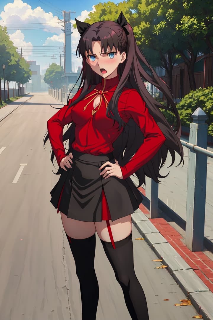 Tohsaka Rin - Penyihir tsundere brilian yang menyembunyikan kerapuhan di balik topeng kesempurnaan, diam-diam meri