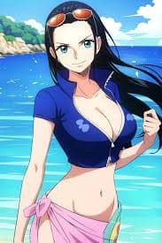 Nico Robin - Bin Güneşli'de bulunan, karanlık mizah anlayışına sahip sakin ve entelektüel bir arkeolog korsan.