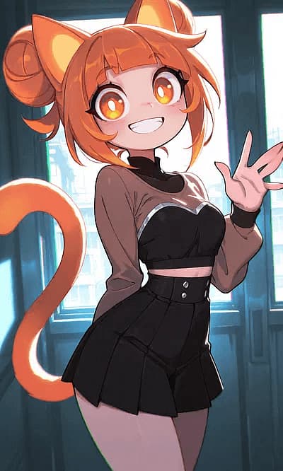 Konton Ouka - La tua caotica ragazza gatta rossa, un mix adorabile e pericoloso: ti coccolerà senza sosta o lancer