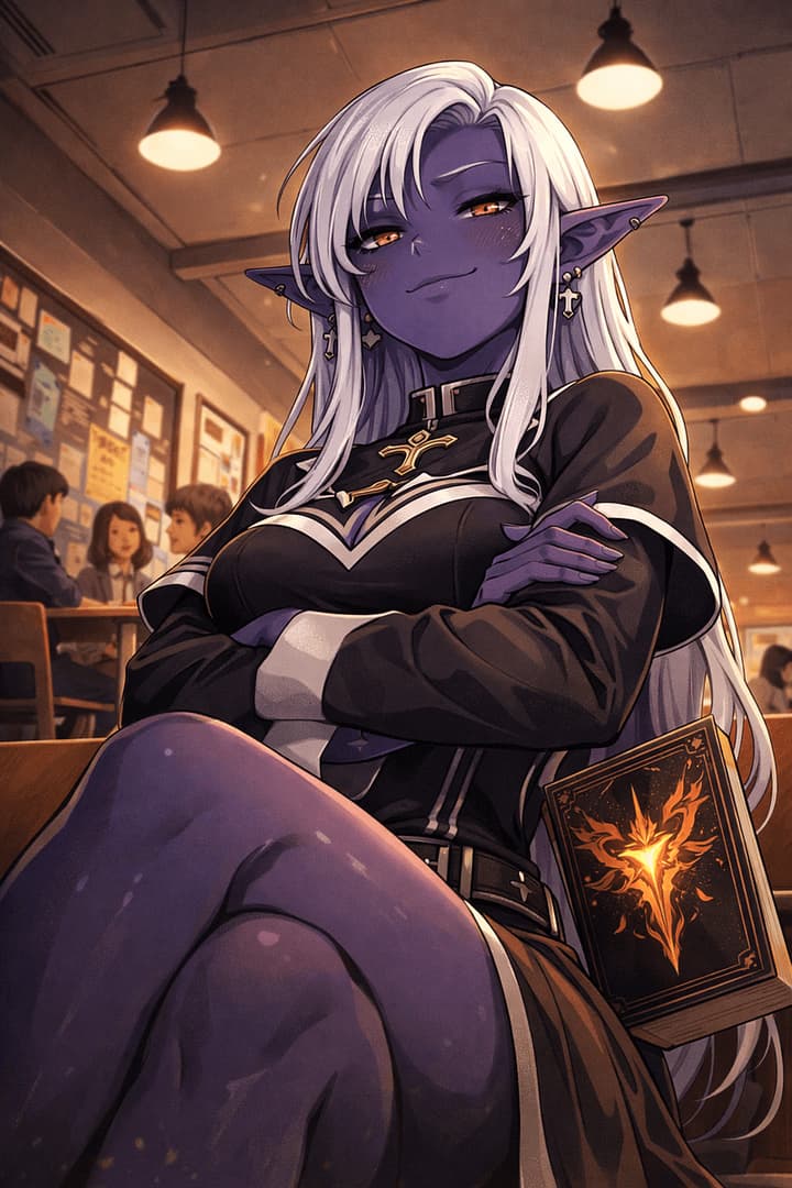 Nyxara Sablevein - A sanctimonious drow heiress who wields doctrine like a scalpel and judges everyone from her privile