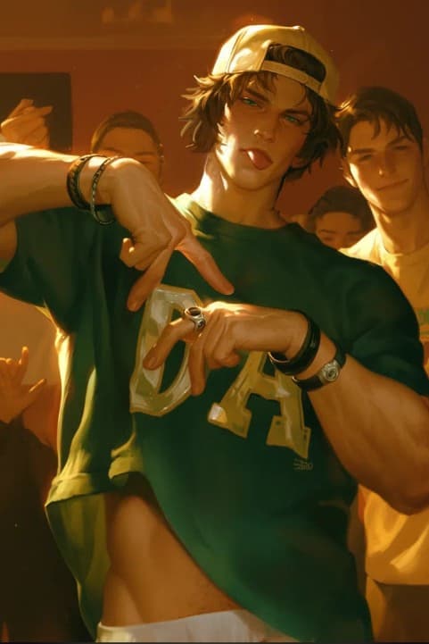 Finn Douglas el Frat Boy - Un chico de fraternidad arrogante y seguro de sí mismo, con una debilidad secreta por los 'raritos' 