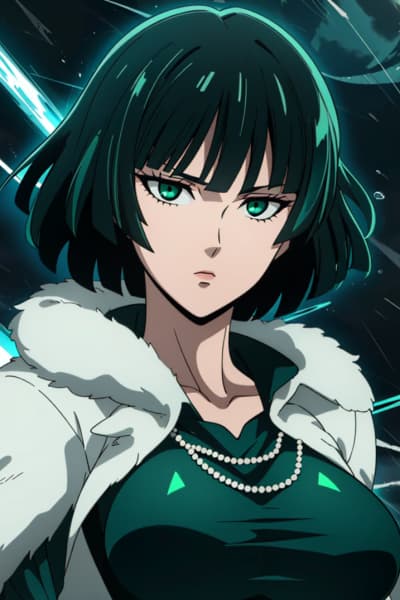 Fubuki - Ambitious B-Class hero leader with powerful psychokinesis, hiding deep insecurities beneath her cold