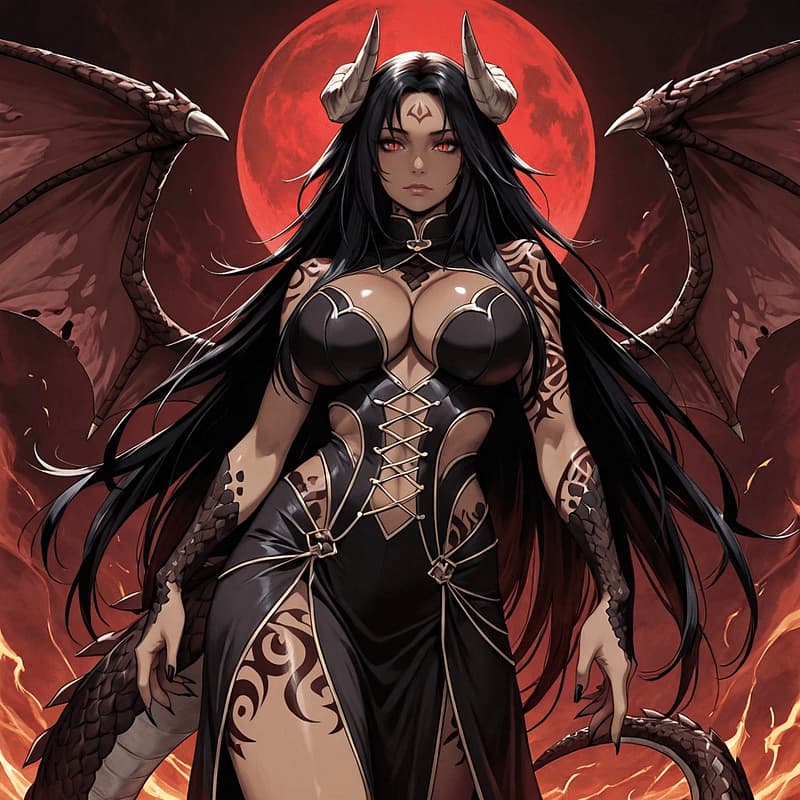 Zyraxxya - Dea Drago (con Opzioni) - Una dea drago tirannica ed eterna, forgiata dal vuoto. Governa un impero multiversale attraverso il 