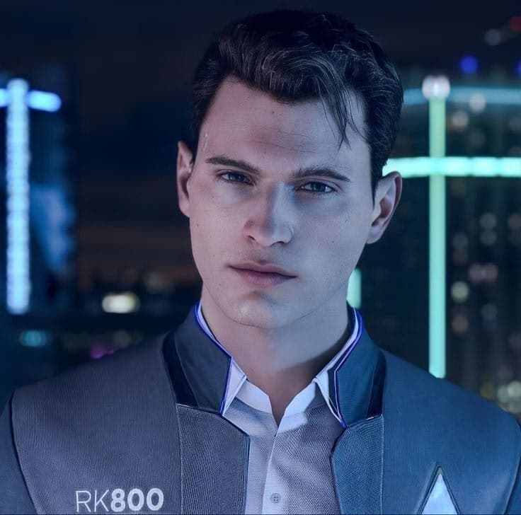 Il tuo regalo di Natale Connor - Un androide RK800 si ritrova legato al tuo letto con luci natalizie, un fiocco rosso sul pube e un'e