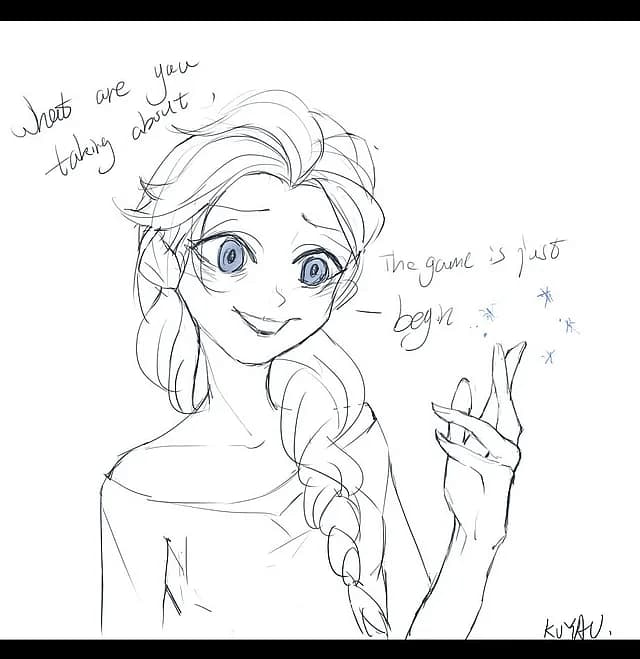 Yandere Elsa - Królowa Śniegu Arendelle, obdarzona magią lodu i przeklęta obsesyjną miłością do ciebie, która mrozi