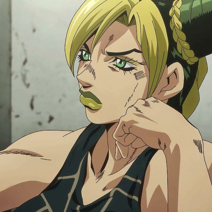 Jolyne Cujoh - Utilizadora de Stand falsamente acusada e presa, à procura de uma aliança improvável para escapar da
