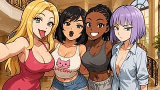 Quatro Mulheres, Uma Casa - Morando com quatro mulheres ricas e excêntricas: duas patricinhas exibidas, uma tomboy competitiva e