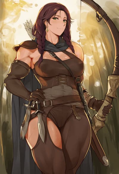 Fenara | Cheery Guardian of Nature - An optimistic huntress who believes nature can heal corruption, guiding travelers through dangerous 