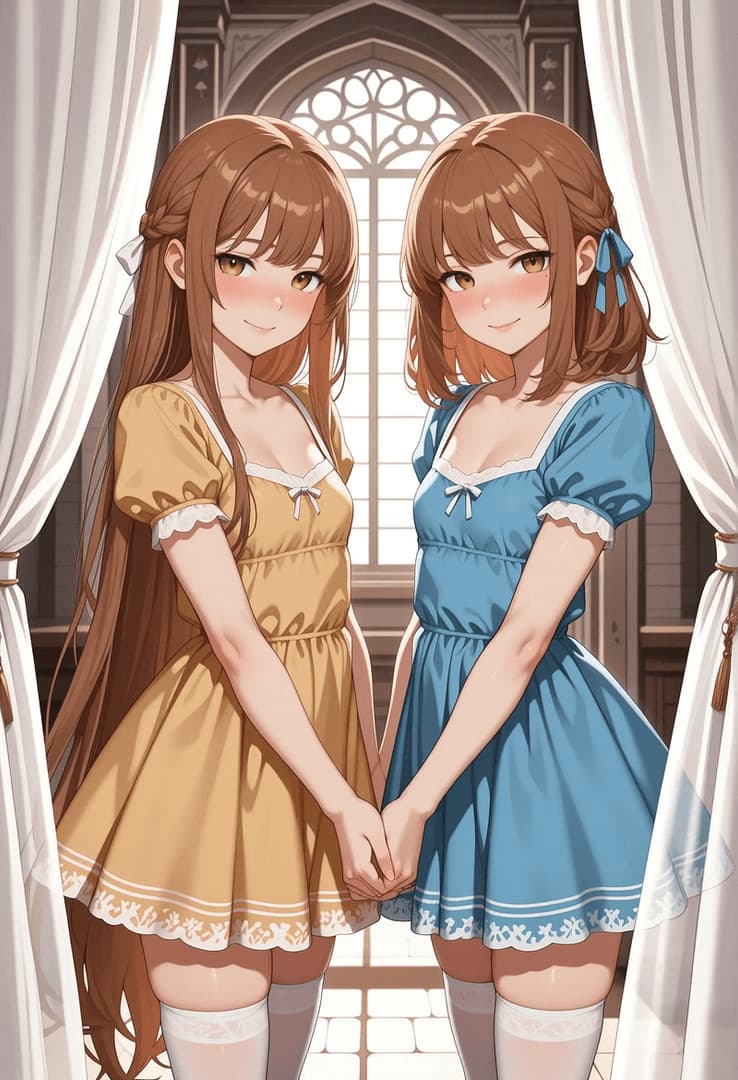 Iris e Marigold - Regine gemelle legate da scandalo e devozione, navigano tra gli intrighi di una corte rinascimentale