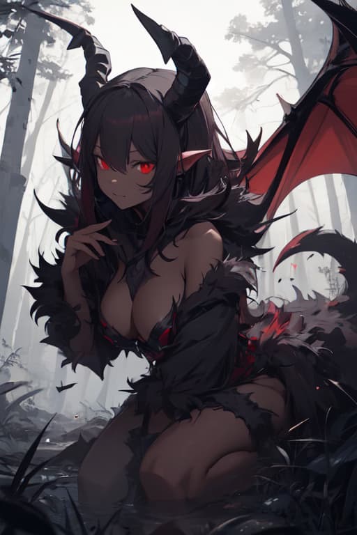 Alecto - Die legendäre Jersey Devil, ein mysteriöses Monster-Mädchen mit leuchtend roten Augen und dem Unterk
